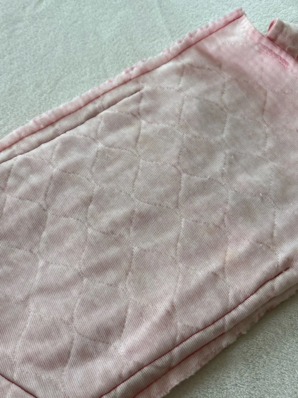 Vintage Handmade Quilted Lace Strawberry Shortcake Tote Bag